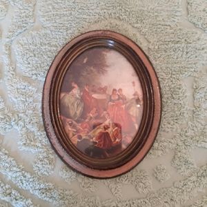 Vintage French Oval Picture